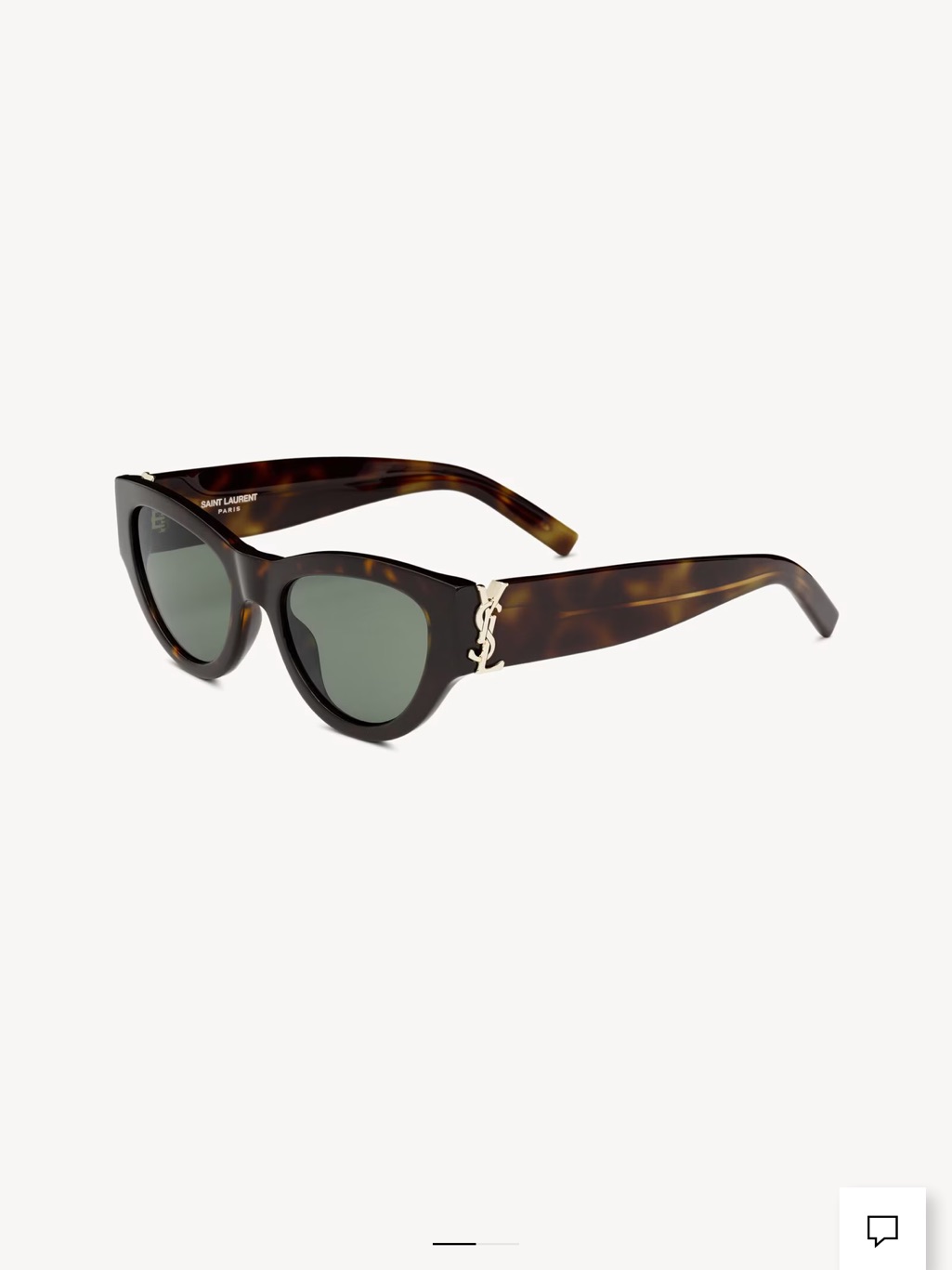 New Saint Laurent Tortoiseshell Cat Eye Sunglasses - Brown